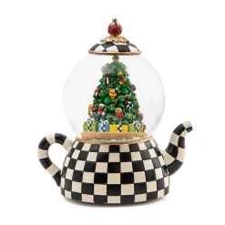 MacKenzie-Childs Courtly Teapot Snow Globe| Holiday|Room Accents