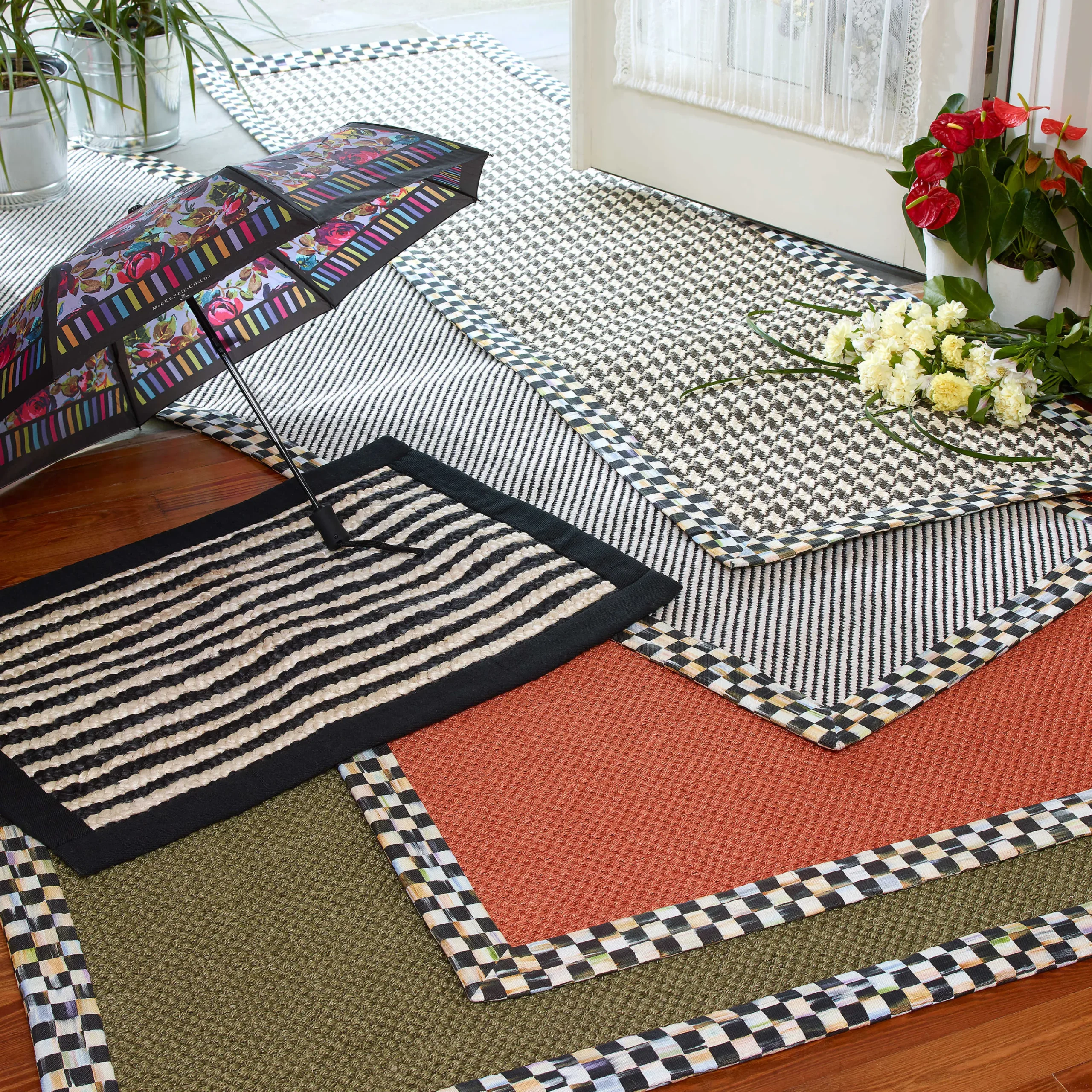 MacKenzie-Childs Courtly Twill 2'6 x 9' Runner| Rugs
