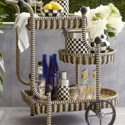 MacKenzie-Childs Courtyard Bar Cart| Outdoor|Bar Entertaining