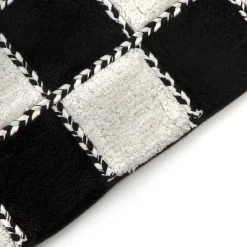 MacKenzie-Childs Covent Square Black White Bath Rug| Bath & Bath Accessories