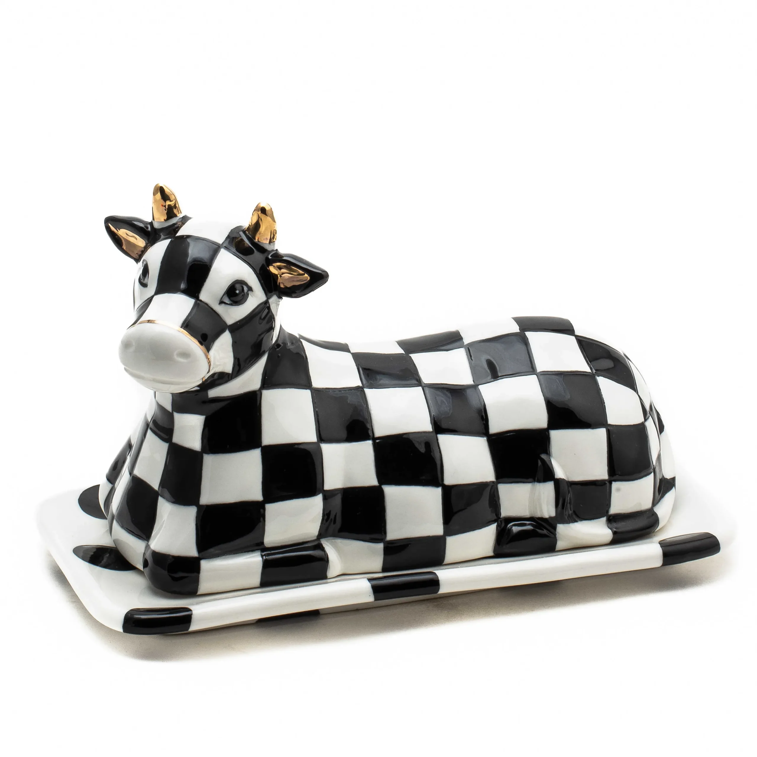 MacKenzie-Childs Cow Creamery Butter Dish| Serveware