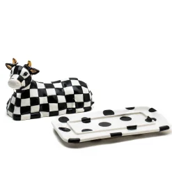 MacKenzie-Childs Cow Creamery Butter Dish| Serveware