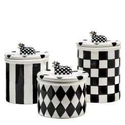 MacKenzie-Childs Cow Creamery Canisters, Set of 3| Kitchen Storage & Organization