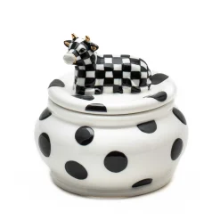 MacKenzie-Childs Cow Creamery Sugar Bowl| The Coffee Shop|Serveware