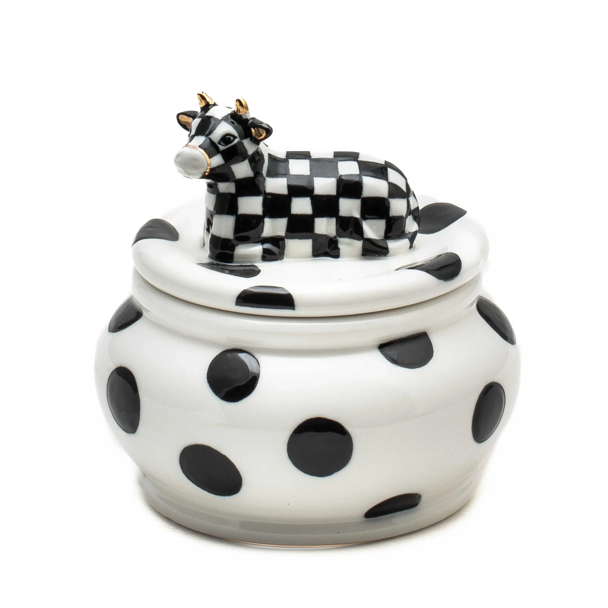 MacKenzie-Childs Cow Creamery Sugar Bowl| The Coffee Shop|Serveware