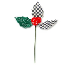 MacKenzie-Childs Cozy Christmas Holly Pick| Greenery & Florals