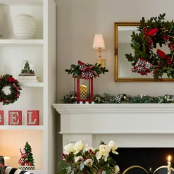 MacKenzie-Childs Cozy Christmas Lantern Arrangement| Room Accents