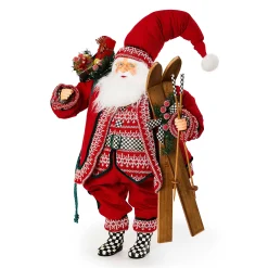 MacKenzie-Childs Cozy Christmas Large Santa with Gifts| Holiday|Room Accents