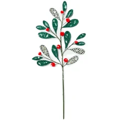 MacKenzie-Childs Cozy Christmas Mistletoe Spray Stem| Greenery & Florals