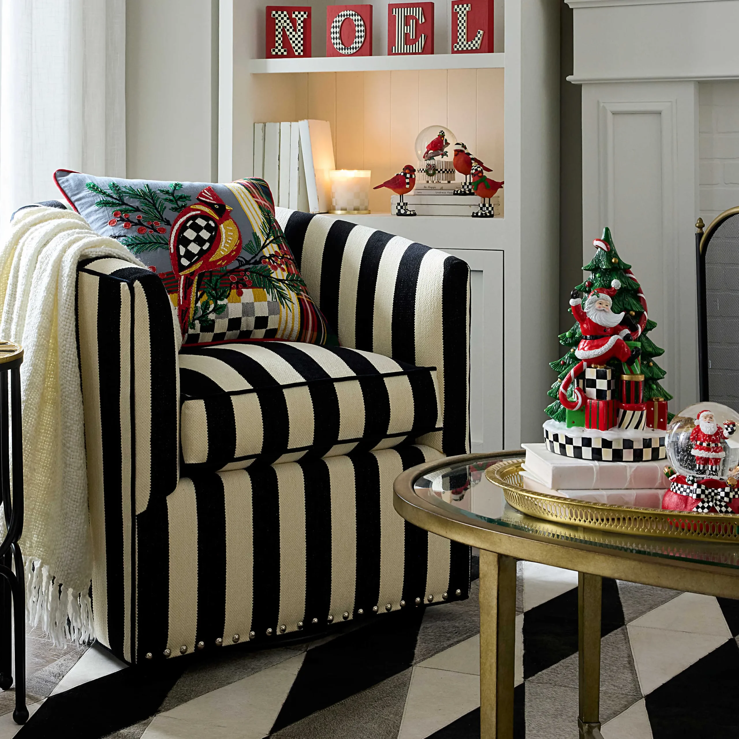 MacKenzie-Childs Cozy Christmas Morning Illuminated Tree| Room Accents