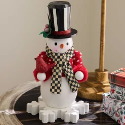 MacKenzie-Childs Cozy Christmas Snowman Nutcracker| Room Accents
