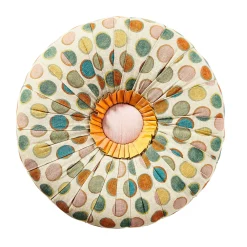 MacKenzie-Childs Croquet Dots Ottoman| Living Room