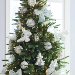 MacKenzie-Childs Crystal Palace Gift Box Glass Ornament| Holiday