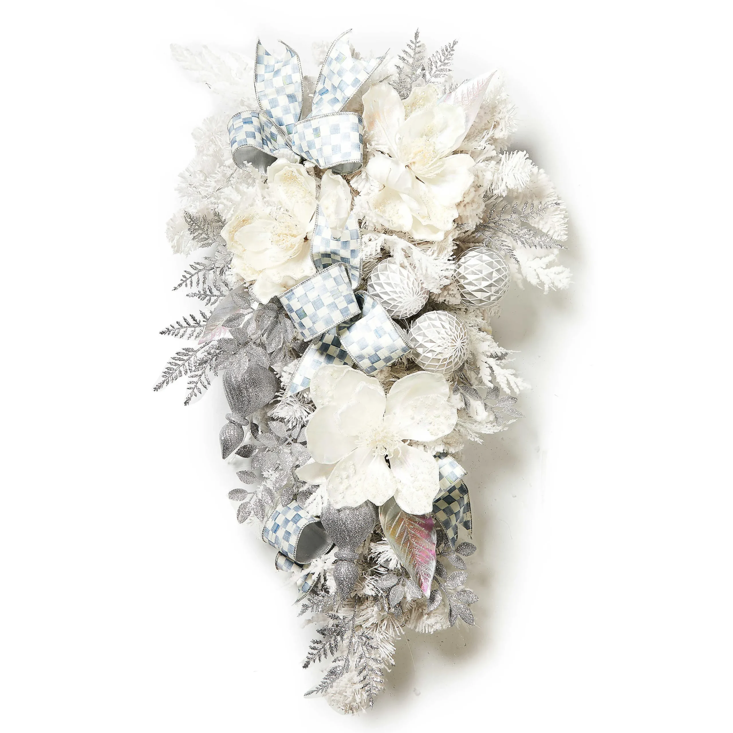 MacKenzie-Childs Crystal Palace Illuminated White Swag| Holiday|Greenery & Florals