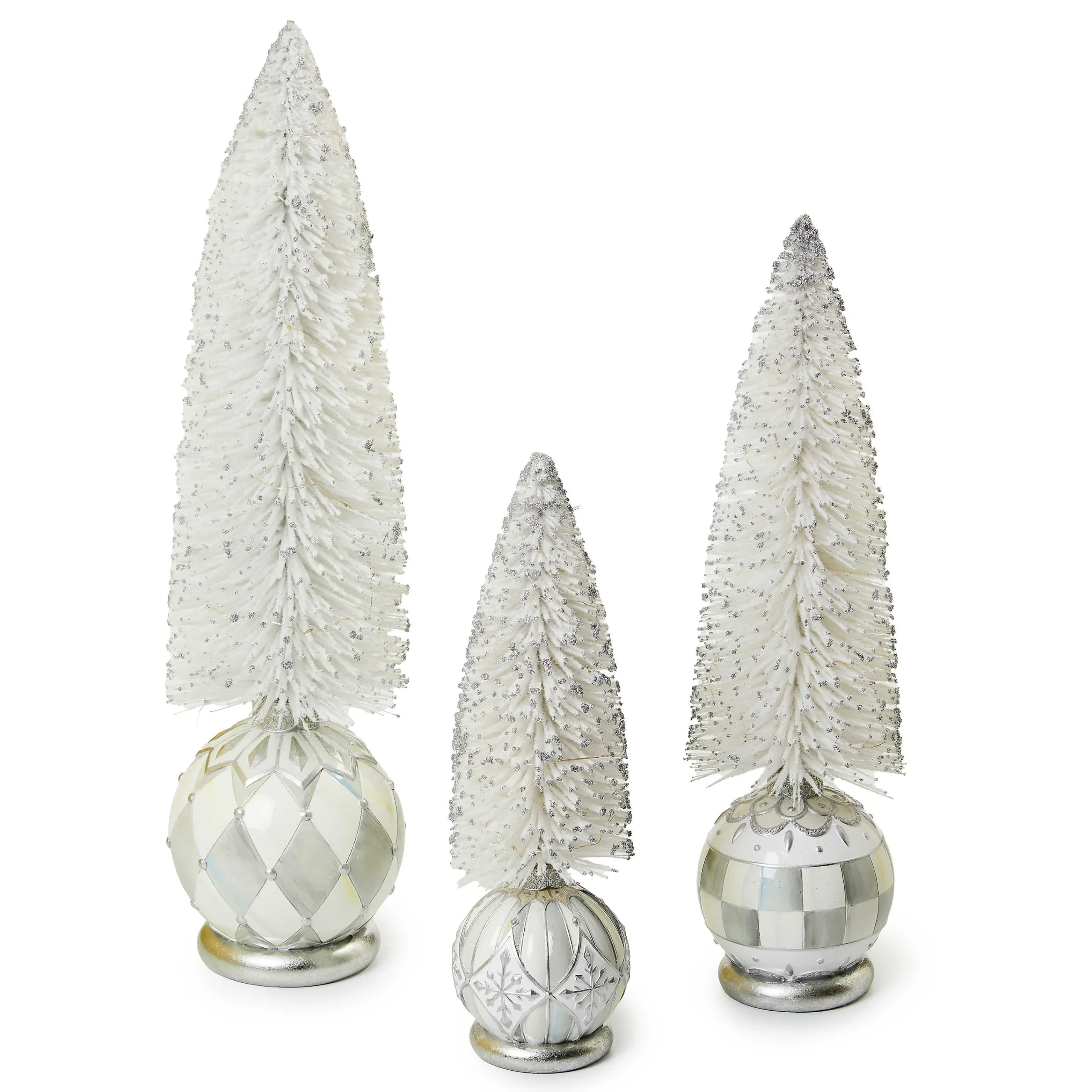 MacKenzie-Childs Crystal Palace Medium Illuminated Bottle Brush Tree| Room Accents