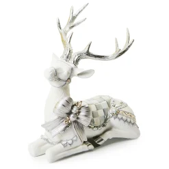 MacKenzie-Childs Crystal Palace Resting White Deer| Room Accents