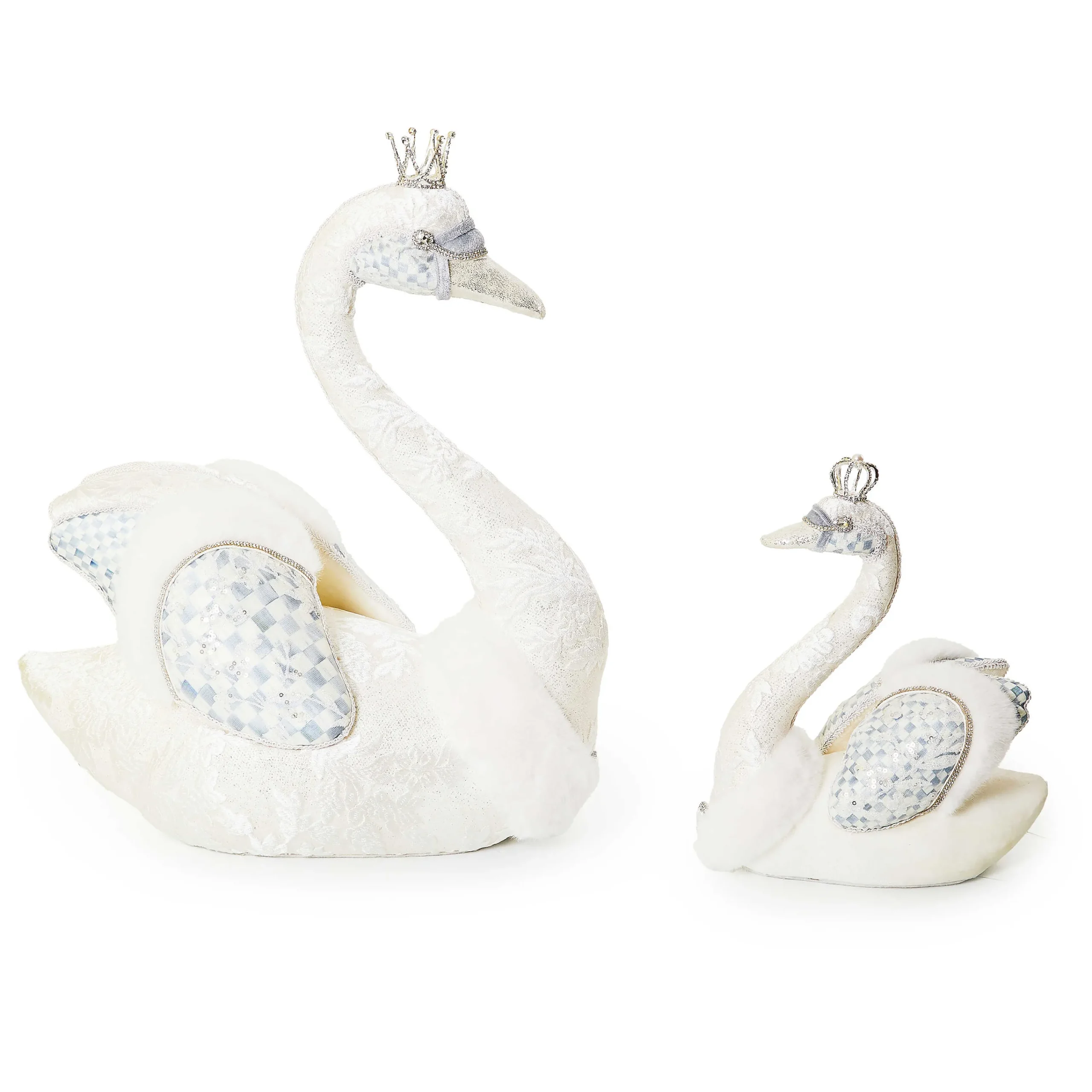 MacKenzie-Childs Crystal Palace Small Embellished Fabric Swan| Room Accents
