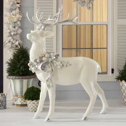 MacKenzie-Childs Crystal Palace Standing Trophy White Deer| Outdoor