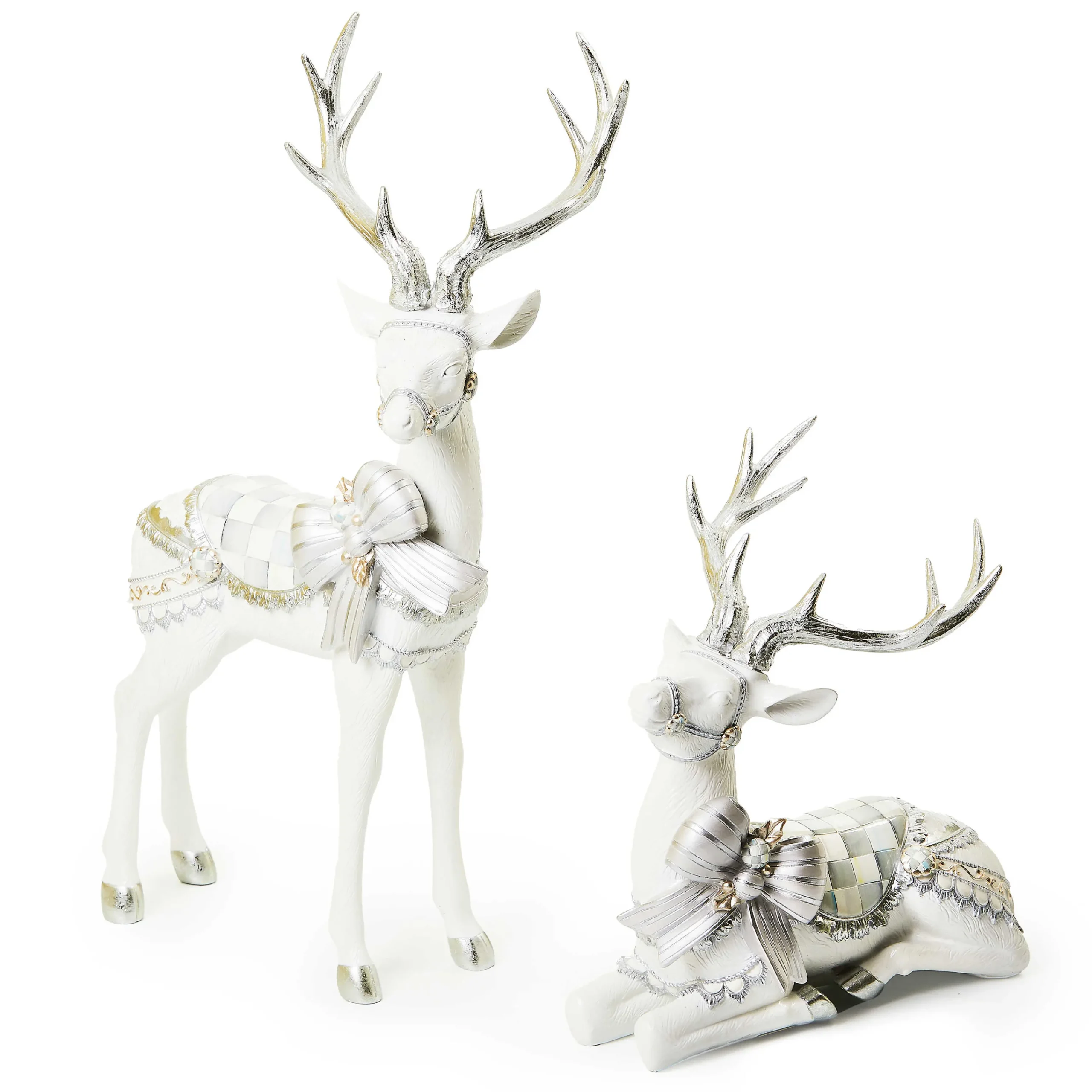 MacKenzie-Childs Crystal Palace Standing White Deer| Room Accents