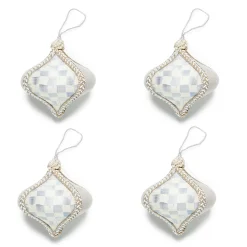 MacKenzie-Childs Crystal Palace Suede Onion Ornaments, Set of 4| Holiday