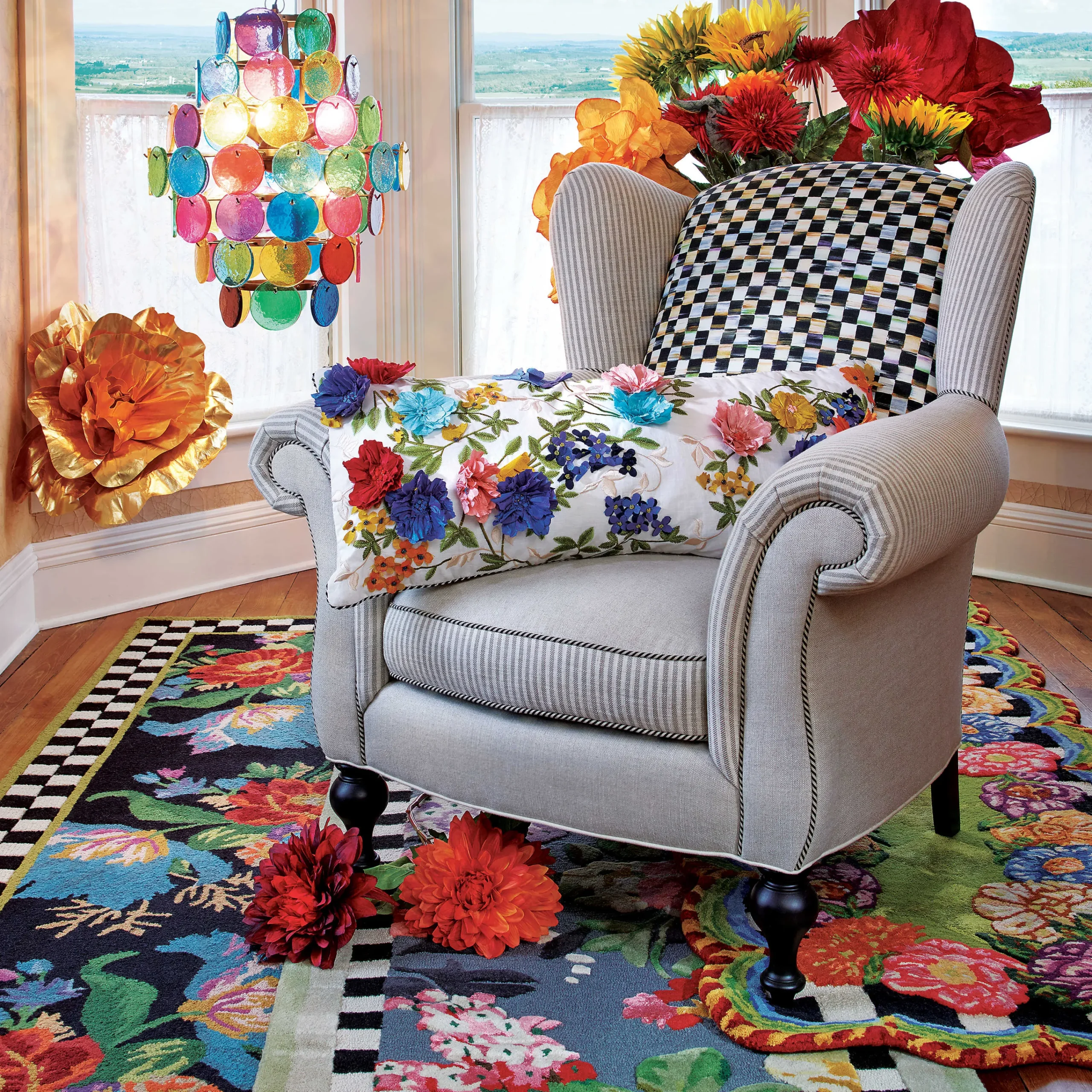 MacKenzie-Childs Cutting Garden 6'5 x 8' Rug| Rugs