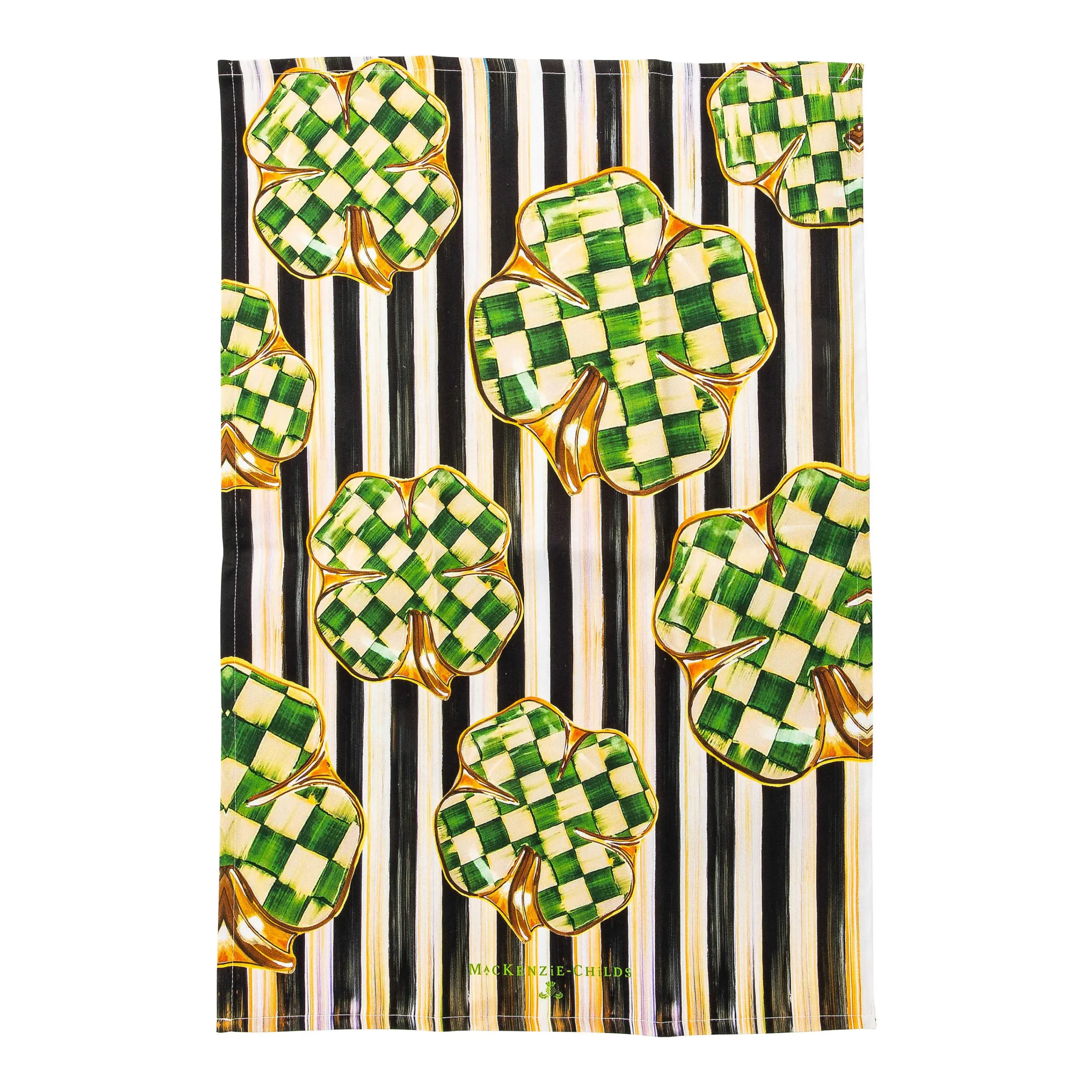 MacKenzie-Childs Dancing Clovers Dish Towel| Spring|Kitchen & Table Linens