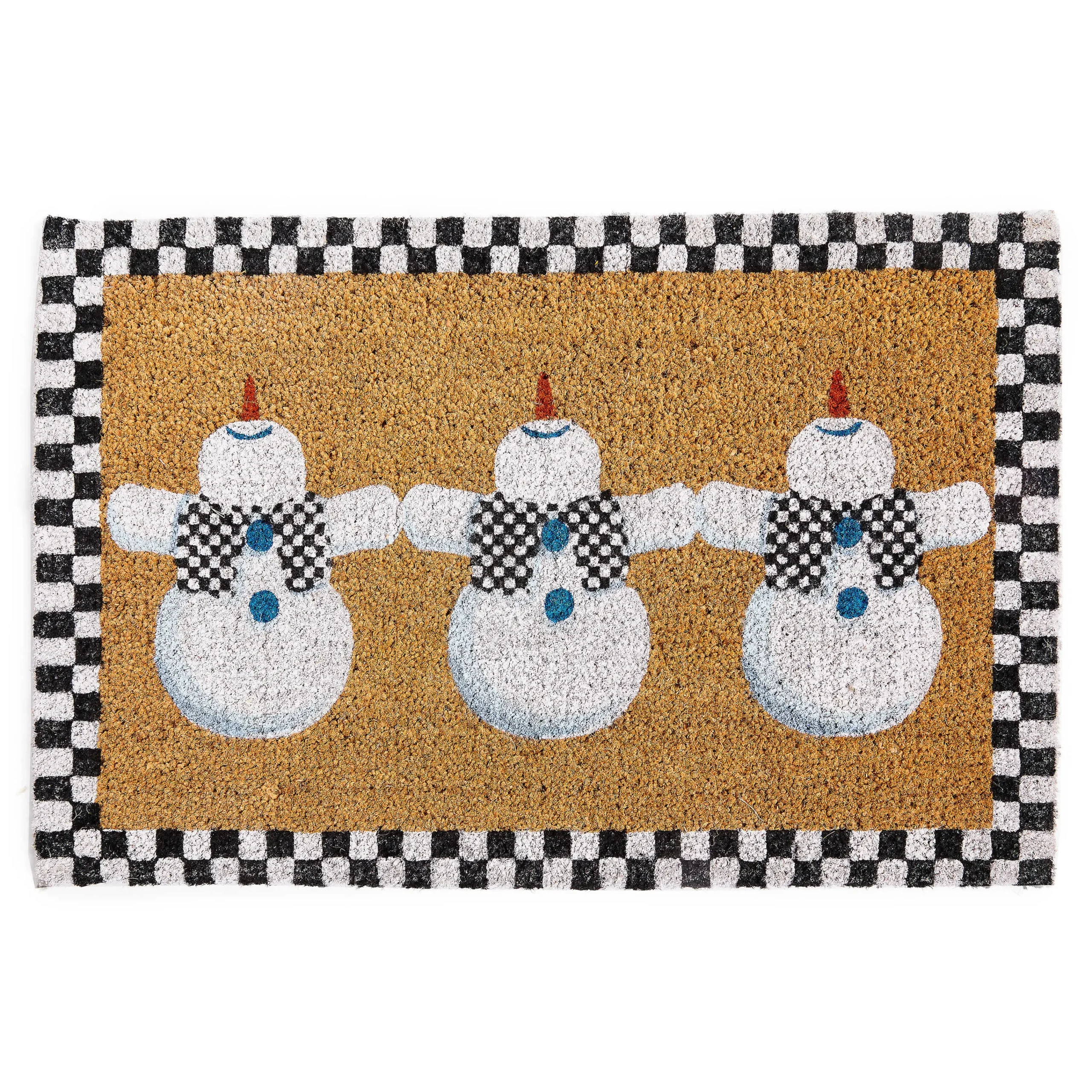 MacKenzie-Childs Dancing Snowman Entrance Mat| Outdoor|Rugs