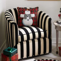MacKenzie-Childs Dancing Snowman Throw Pillow| Pillows, Throws, & Cushions