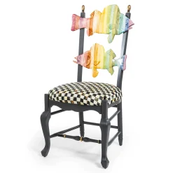 MacKenzie-Childs Dark Rainbow Fish Chair| Dining Room & Kitchen