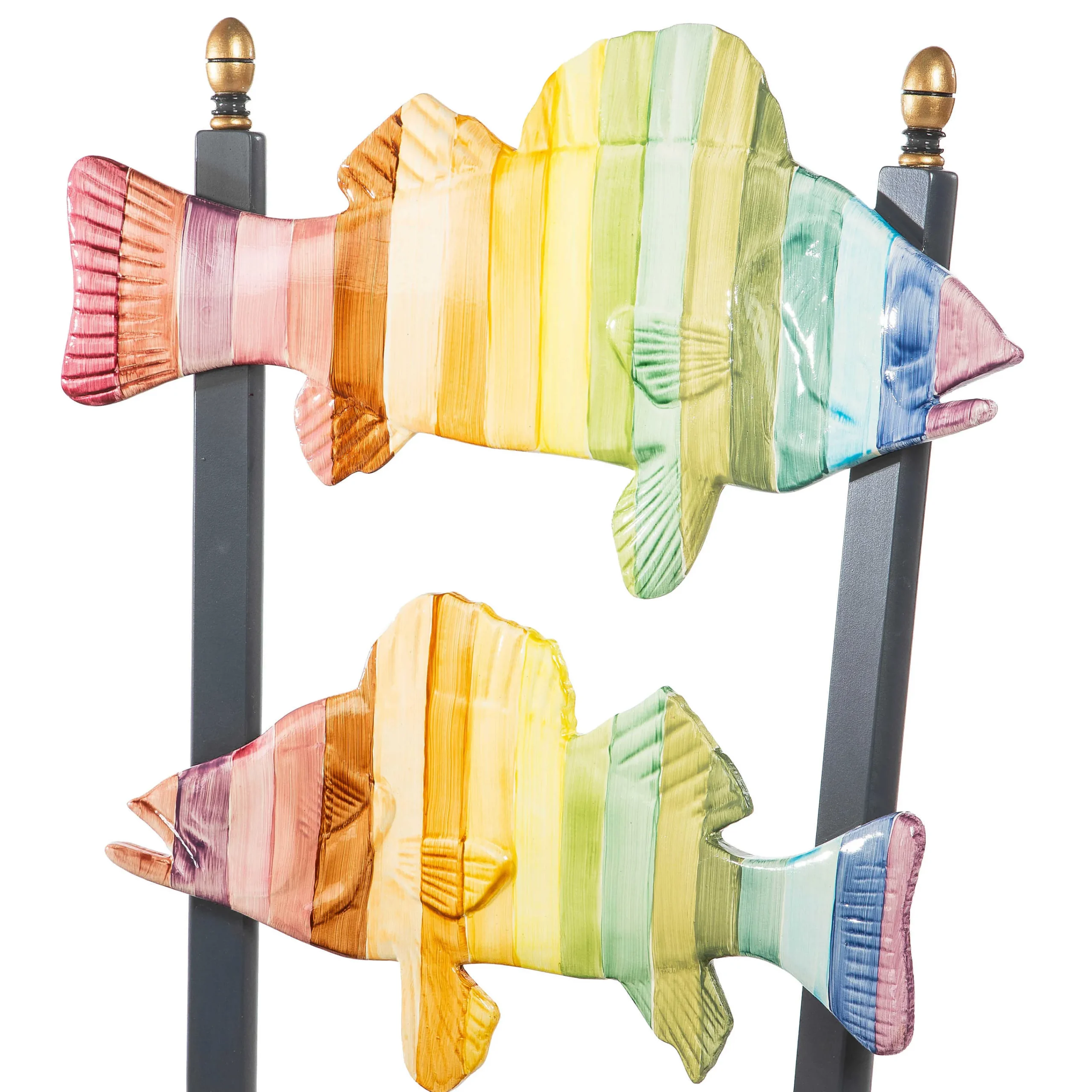 MacKenzie-Childs Dark Rainbow Fish Chair| Dining Room & Kitchen
