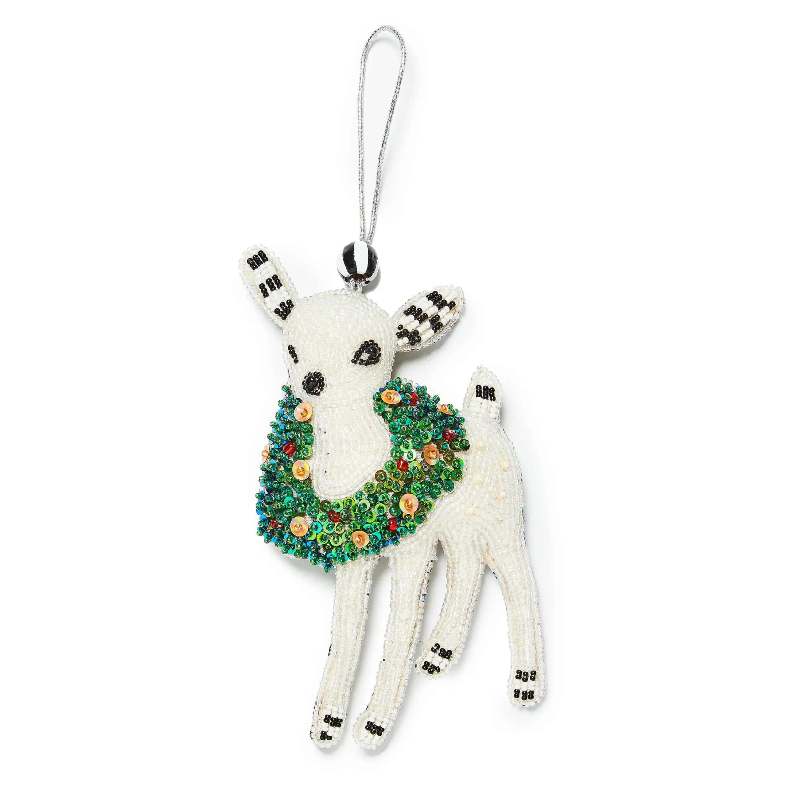MacKenzie-Childs Deary Deer Beaded Ornament| Holiday