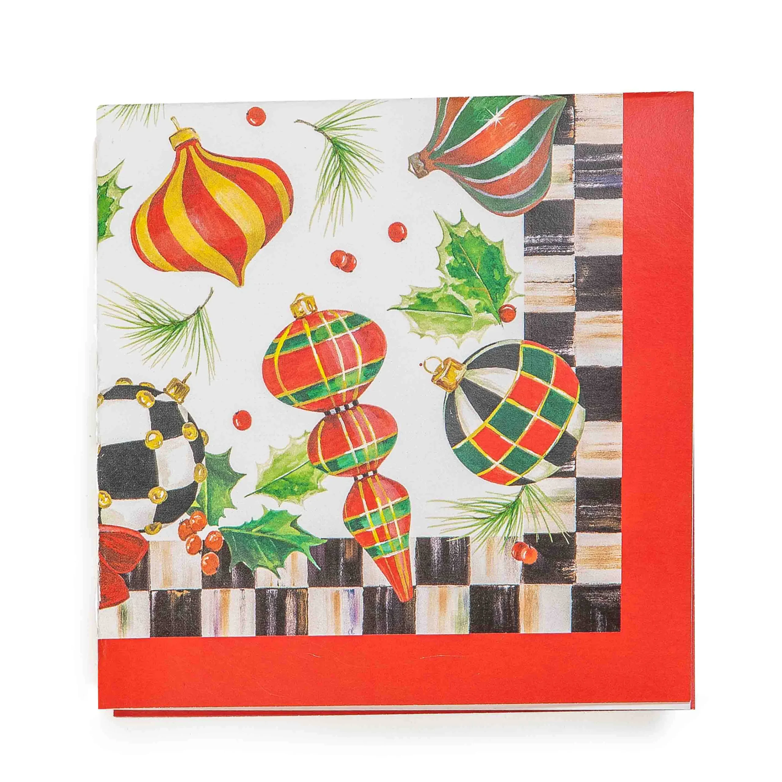 MacKenzie-Childs Deck The Halls Cocktail Paper Napkins| Holiday|Kitchen & Table Linens