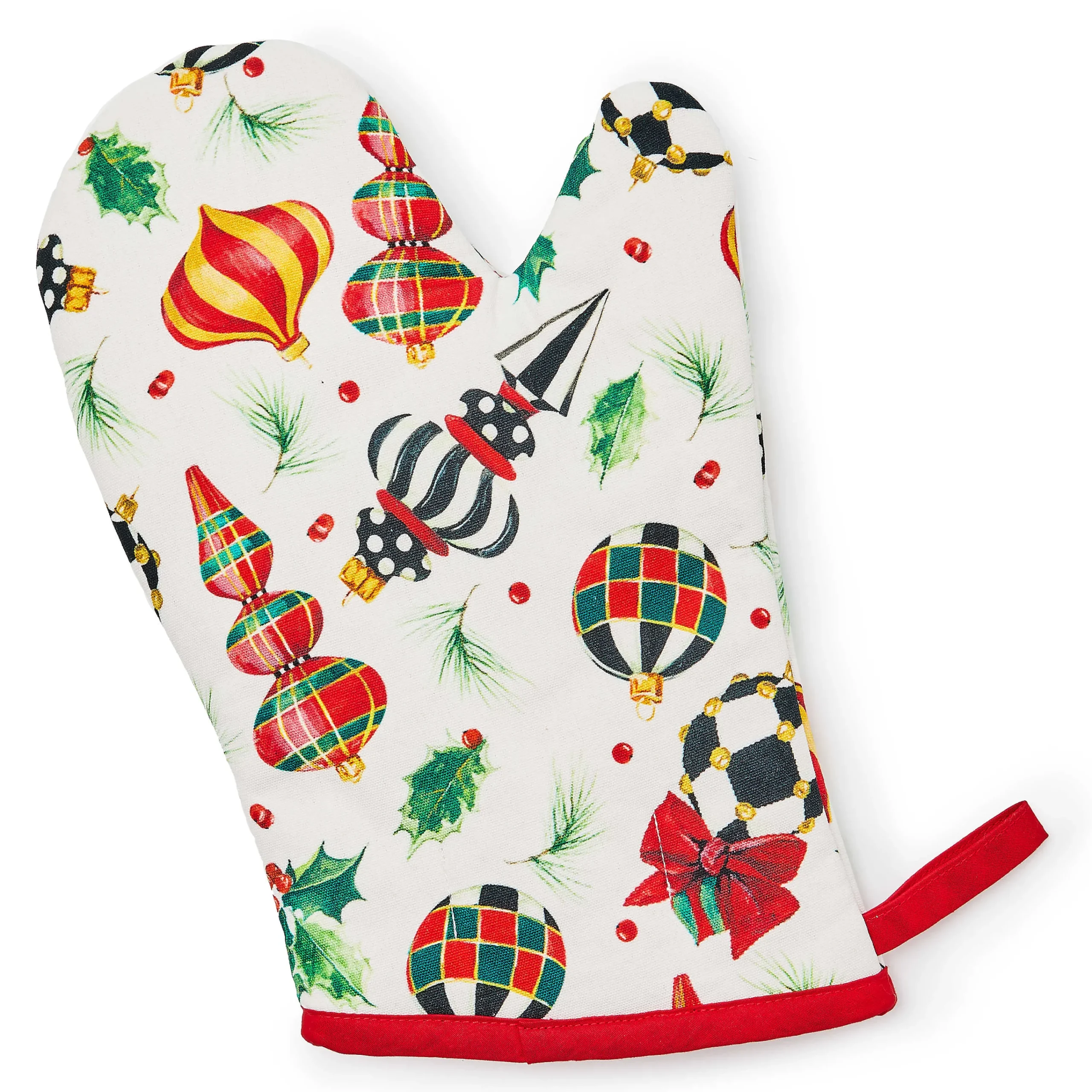 MacKenzie-Childs Deck the Halls Oven Mitt| Holiday|Kitchen & Table Linens