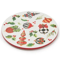 MacKenzie-Childs Deck the Halls Round Trivet| Holiday|Kitchen Utensils & Tools