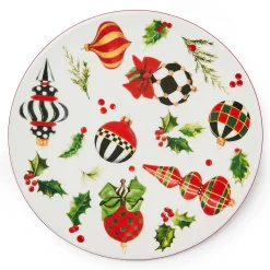 MacKenzie-Childs Deck the Halls Round Trivet| Holiday|Kitchen Utensils & Tools