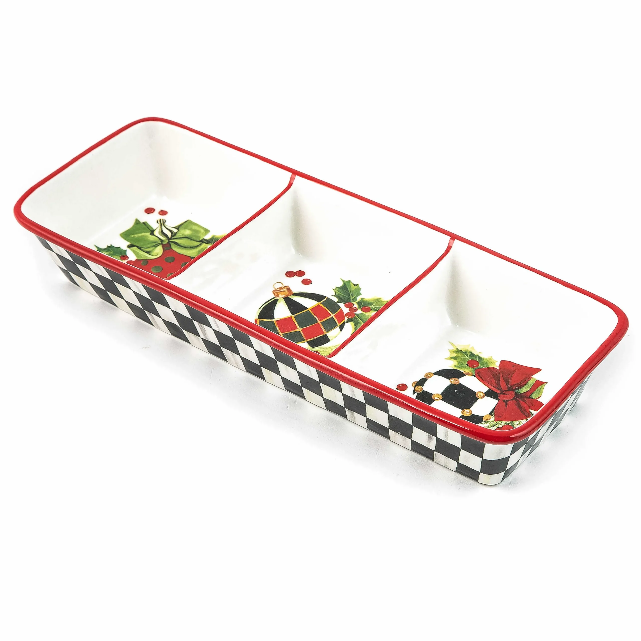 MacKenzie-Childs Deck the Halls Trio| Holiday|Serveware