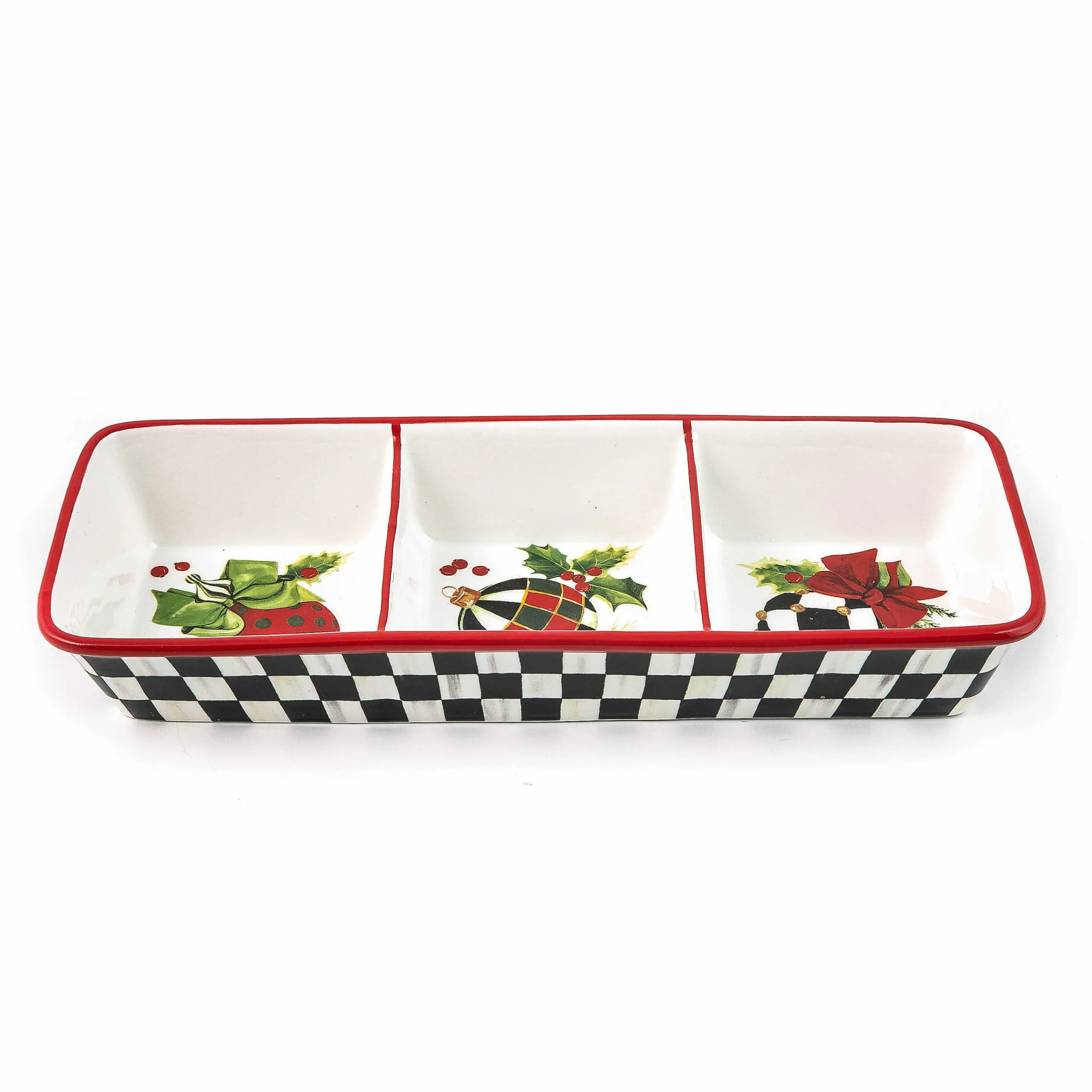 MacKenzie-Childs Deck the Halls Trio| Holiday|Serveware