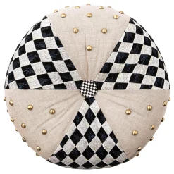 MacKenzie-Childs Diamond and Dot Footstool| Living Room