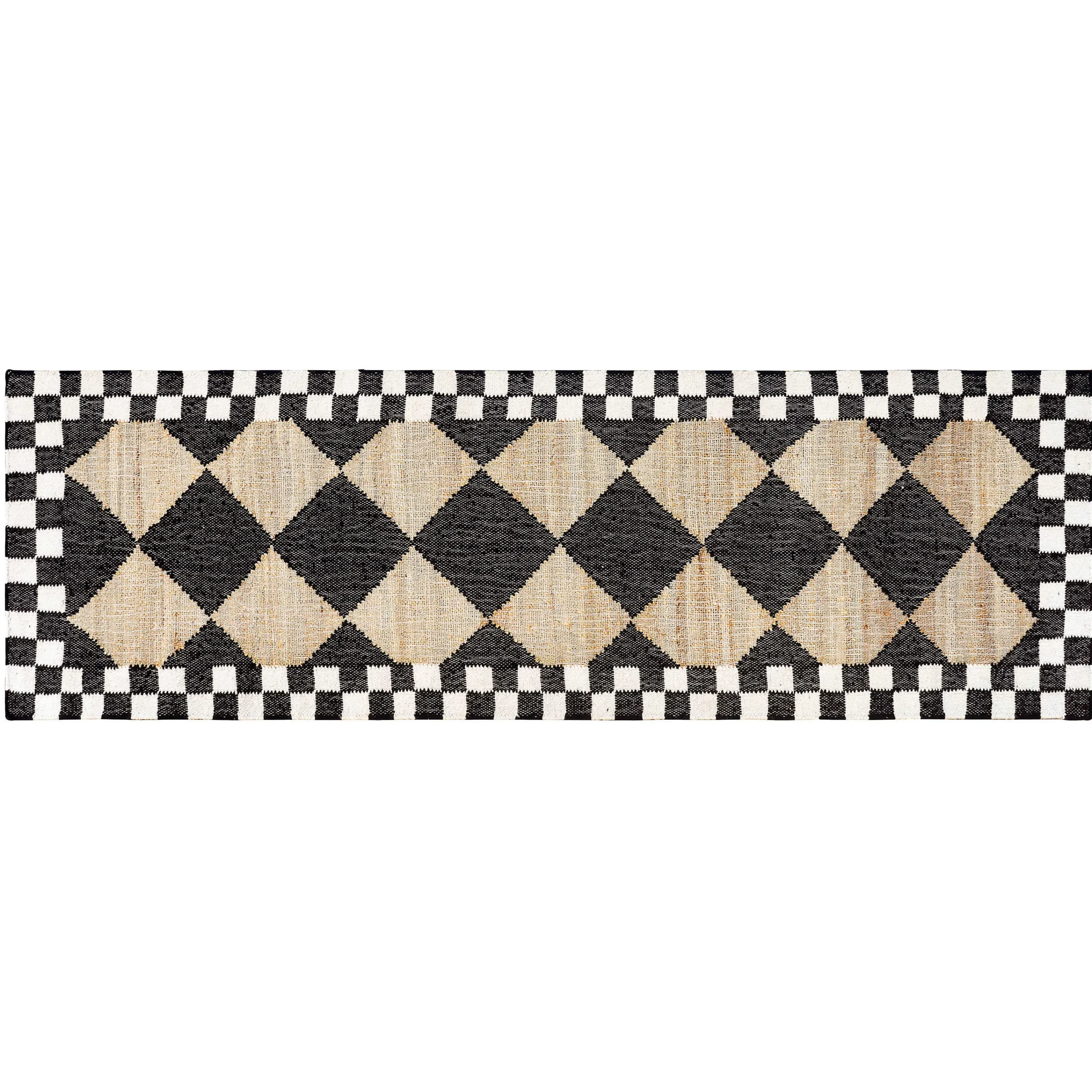 MacKenzie-Childs Diamond Jute 2'6 x 8' Runner| Rugs