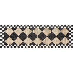 MacKenzie-Childs Diamond Jute 2'6 x 8' Runner| Rugs
