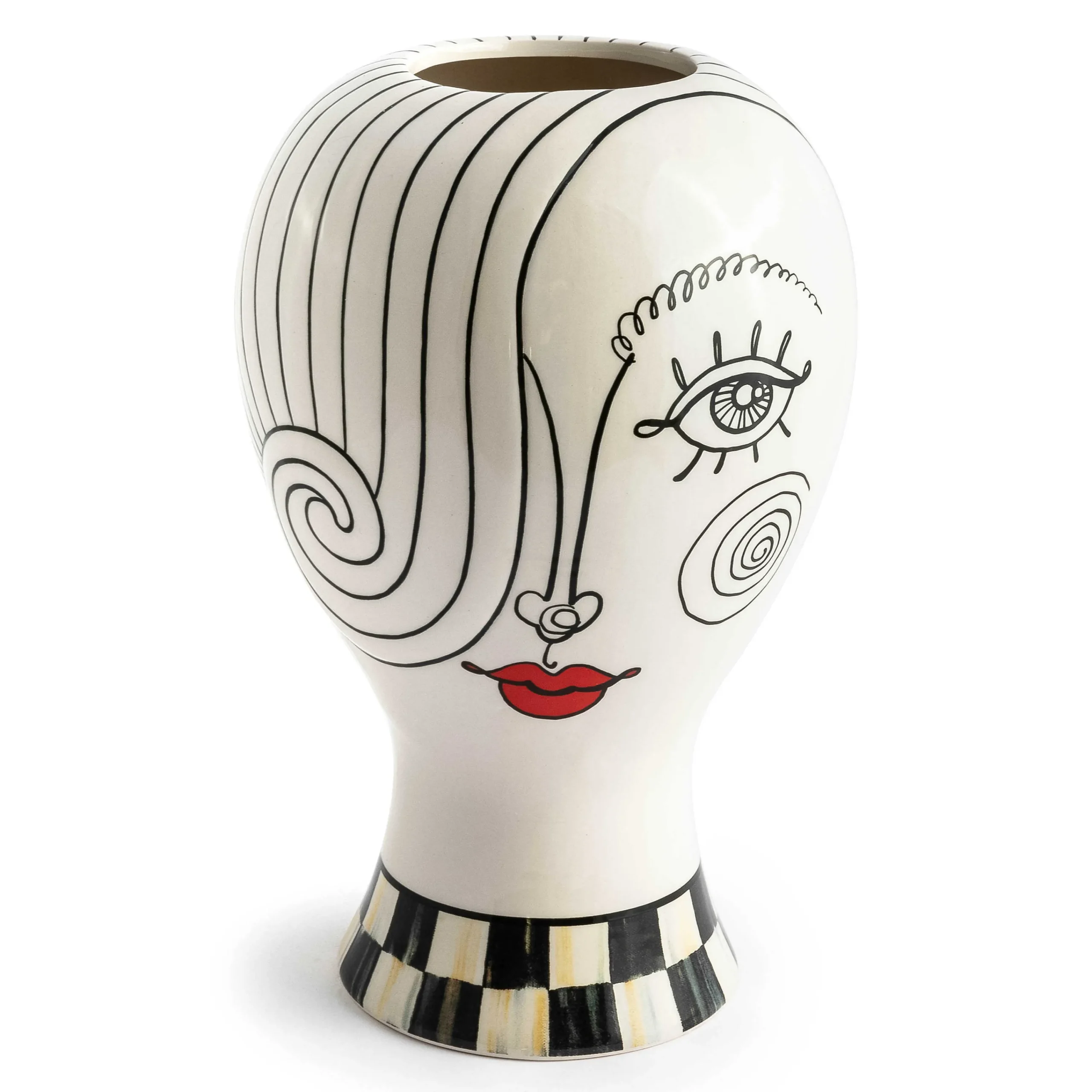 MacKenzie-Childs Doodles Lady Head Vase| Room Accents