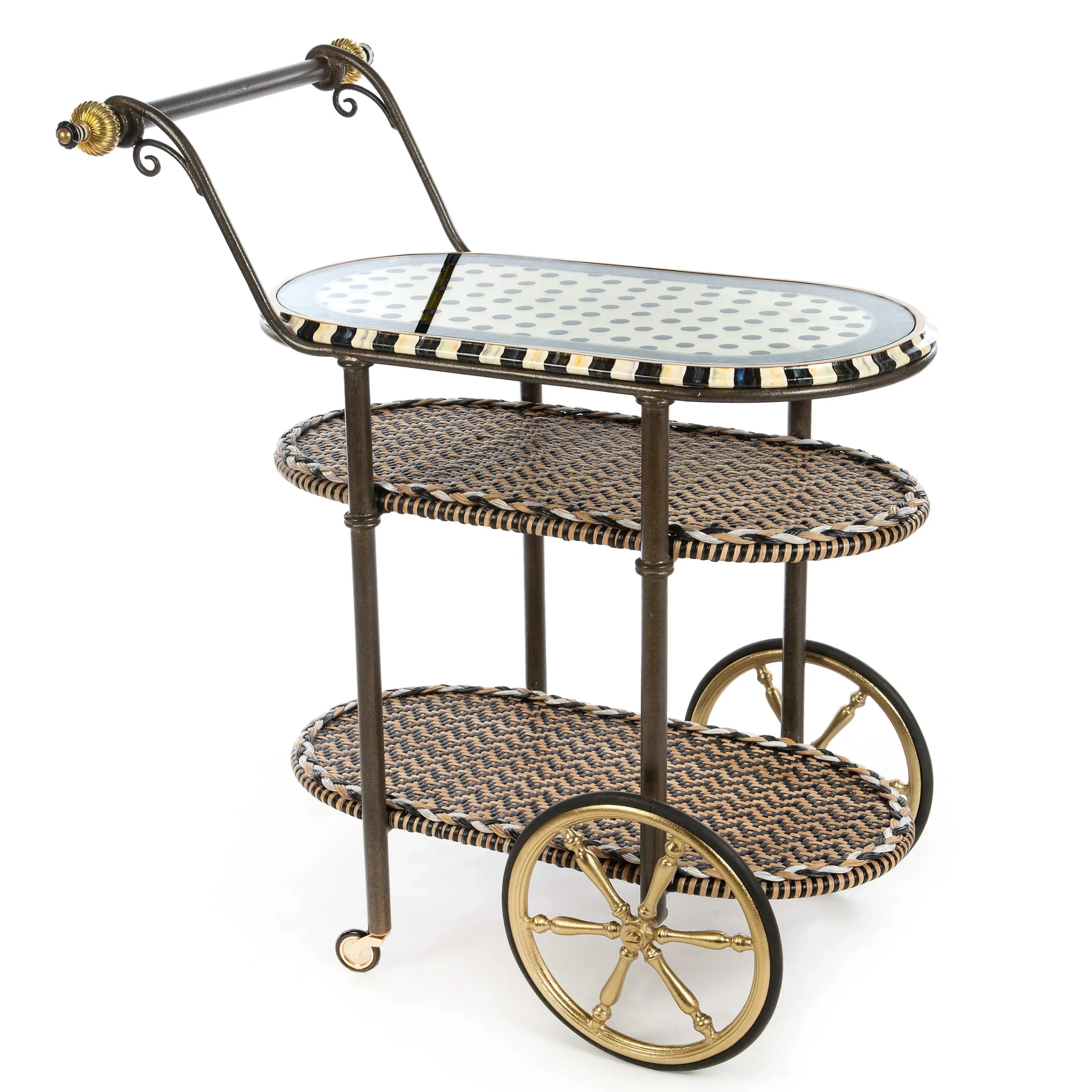 MacKenzie-Childs Dotography Bar Cart| Living Room|Bar Entertaining