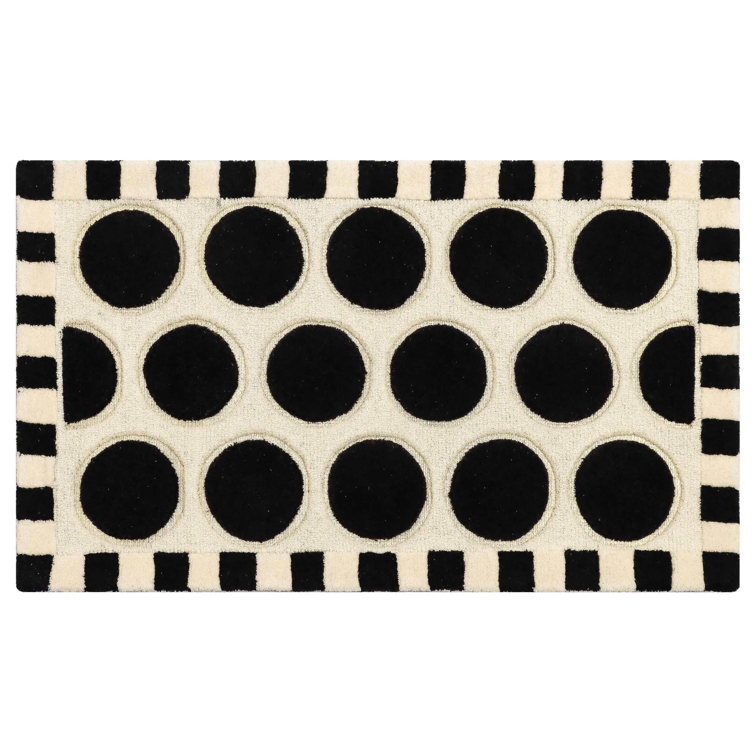 MacKenzie-Childs Dots A Lots Rug - Black - 2'3 x 3'9| Rugs