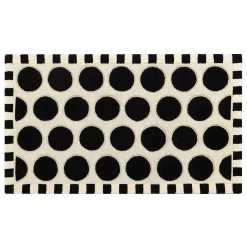 MacKenzie-Childs Dots A Lots Rug - Black - 3' x 5'| Rugs