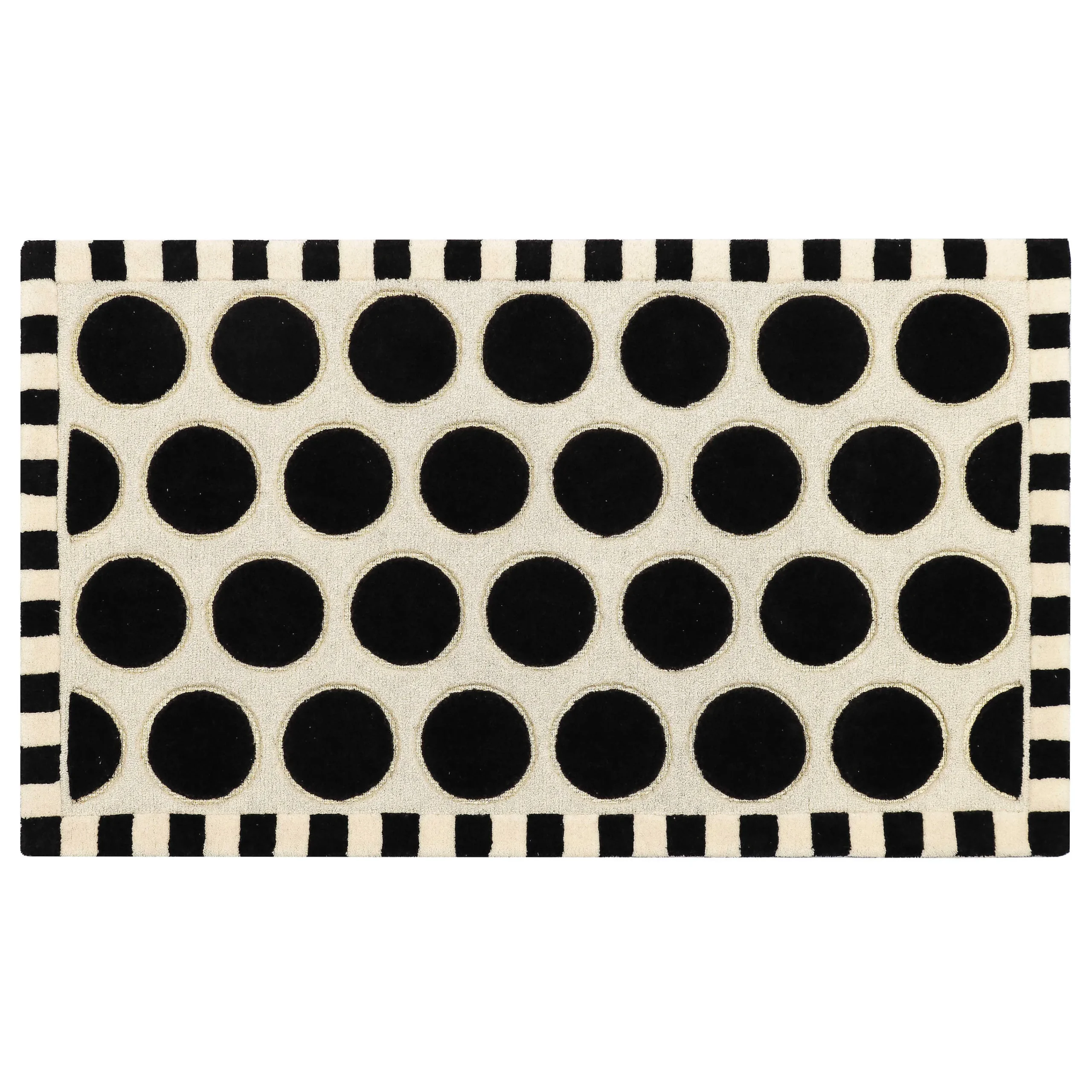 MacKenzie-Childs Dots A Lots Rug - Black - 3' x 5'| Rugs