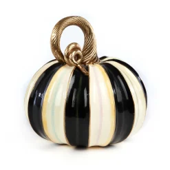 MacKenzie-Childs Elegant Stripe Large Pumpkin| Pumpkins|The Halloween Shop