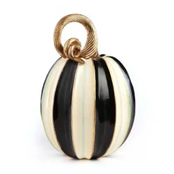 MacKenzie-Childs Elegant Stripe Tall Pumpkin| Pumpkins|The Halloween Shop