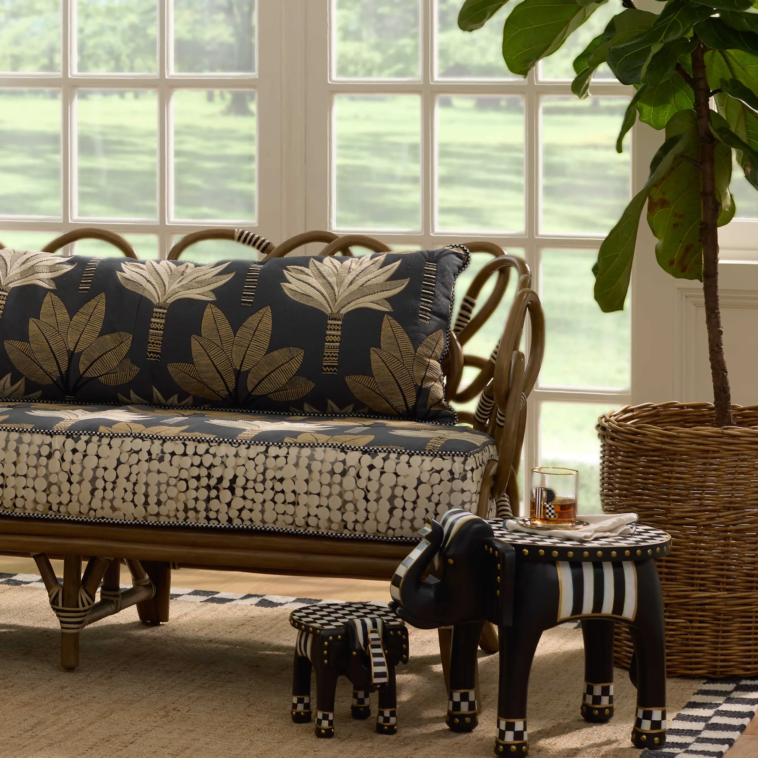 MacKenzie-Childs Elephant Accent Table| Living Room