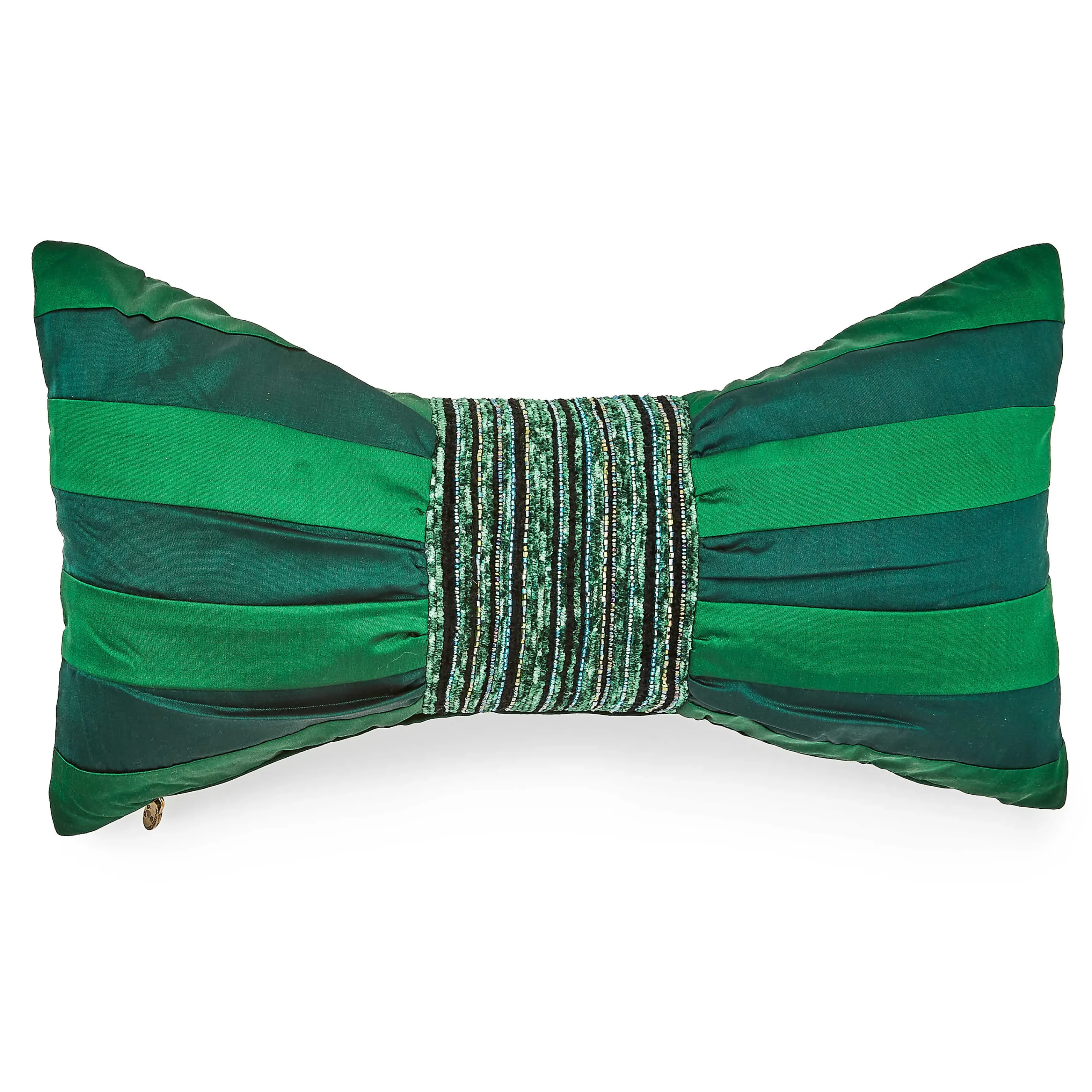MacKenzie-Childs Emerald Bow Throw Pillow| Pillows, Throws, & Cushions