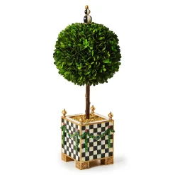 MacKenzie-Childs Emerald Luxe Boxwood Topiary| Greenery & Florals|Room Accents